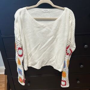 Vestique Crochet sleeve sweater